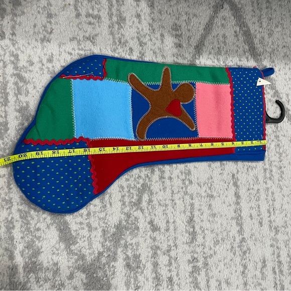 NWT Bundle of 2 Felt Gingerbread Plaid Stockings - Picture 4 of 6